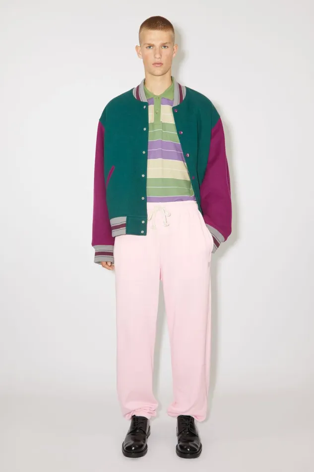Women Cotton Sweatpants Light Pink Acne Studios Trousers