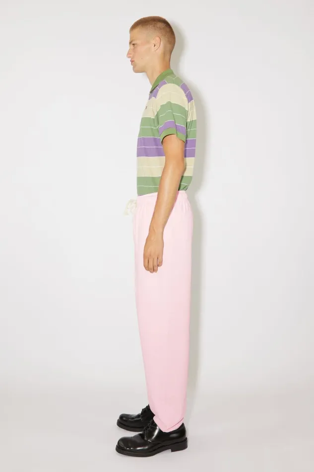 Women Cotton Sweatpants Light Pink Acne Studios Trousers