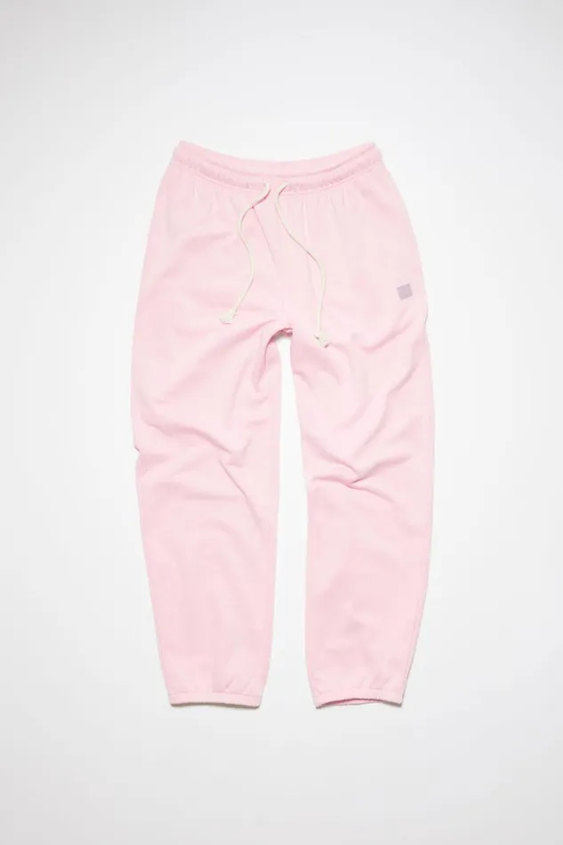Women Cotton Sweatpants Light Pink Acne Studios Trousers