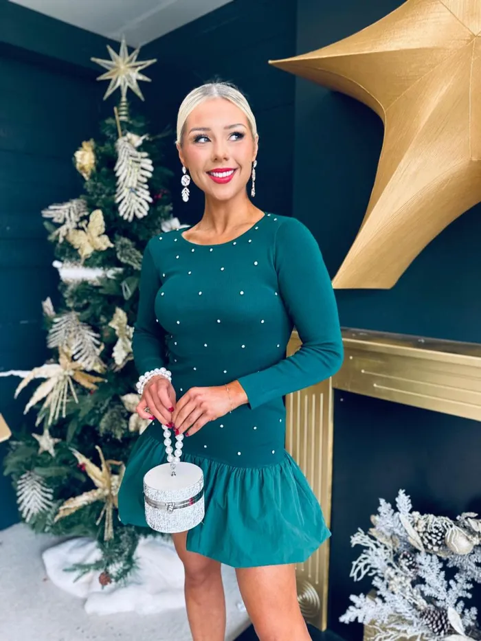 Women Day Dress Canella Lane Dervla Detailed Mini Dress Green