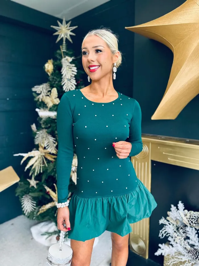 Women Day Dress Canella Lane Dervla Detailed Mini Dress Green