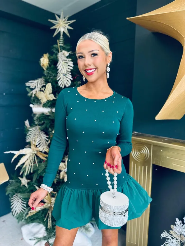 Women Day Dress Canella Lane Dervla Detailed Mini Dress Green