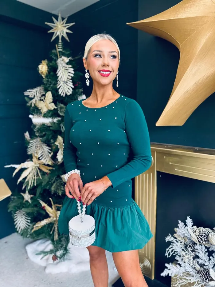 Women Day Dress Canella Lane Dervla Detailed Mini Dress Green