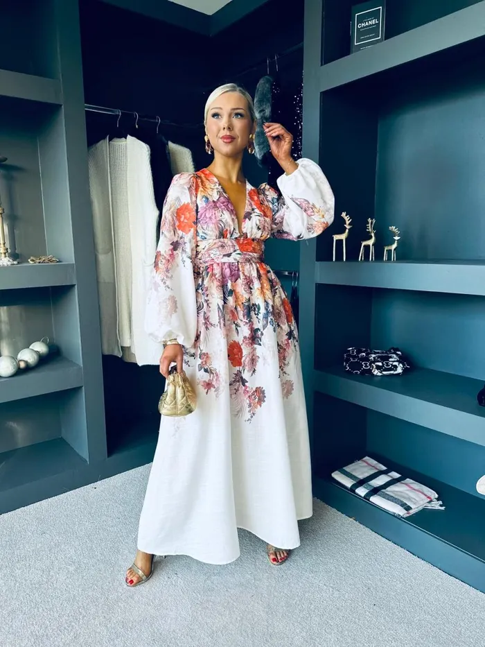 Women Day Dress Canella Lane Eden Floral Occasion Dress Cream