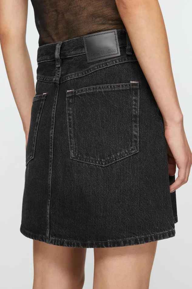 Women Denim Skirt Black Acne Studios Skirts