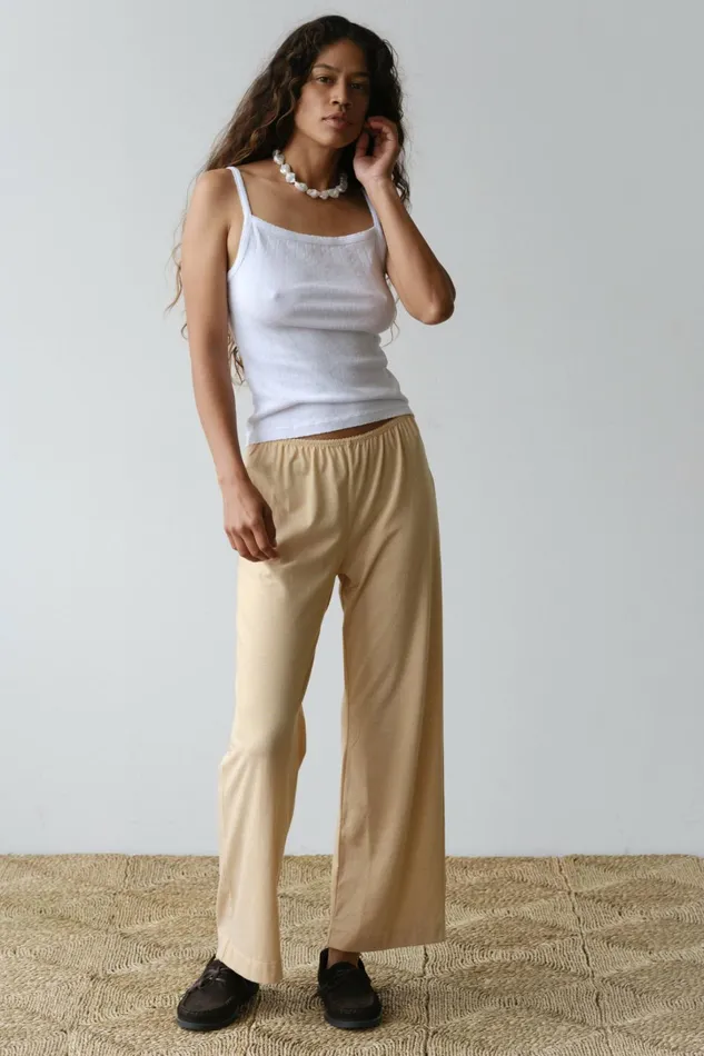 Women DONNI Bottoms The Jersey Crop Striped Pant