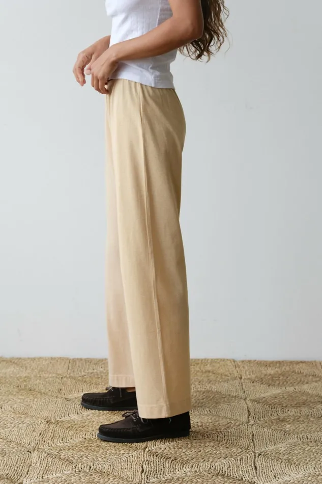 Women DONNI Bottoms The Jersey Crop Striped Pant