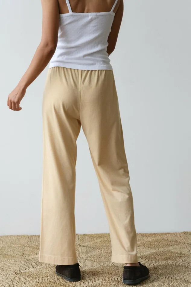 Women DONNI Bottoms The Jersey Crop Striped Pant
