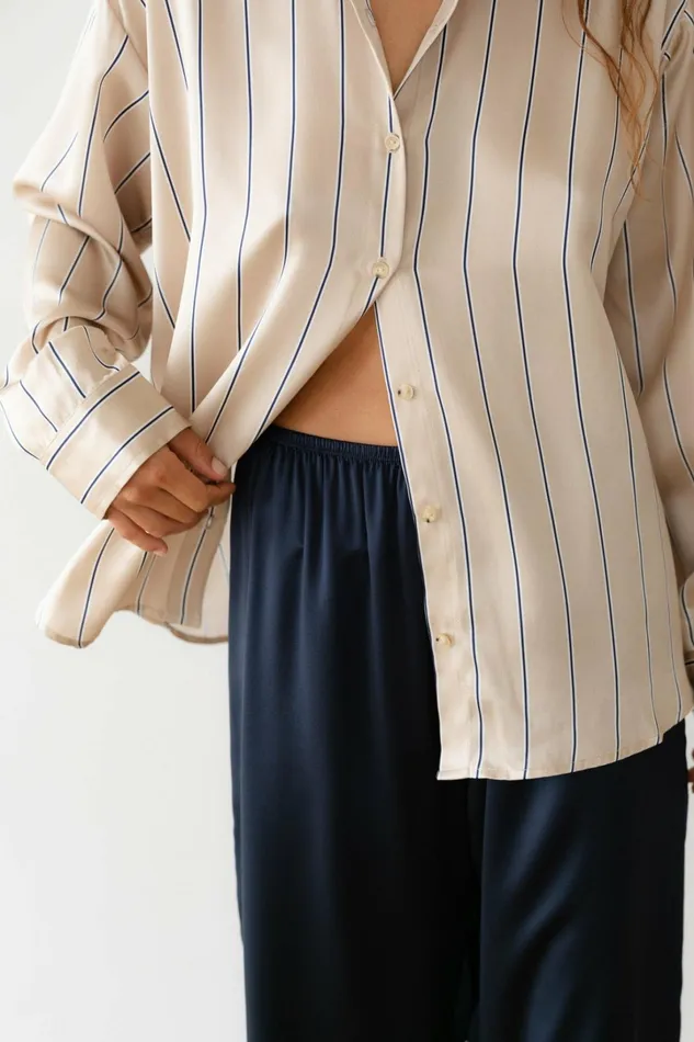 Women DONNI Bottoms The Silk Simple Pant