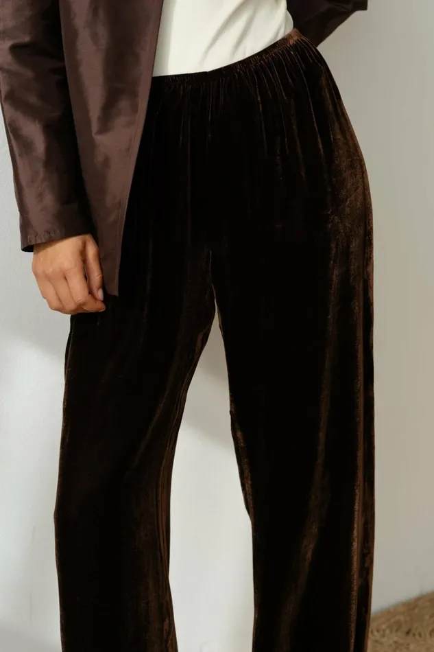 Women DONNI Bottoms The Velvet Simple Pant