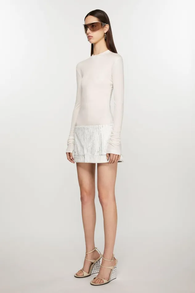 Women Dress Constructed Skirt Whitelight Blue Acne Studios Dresses