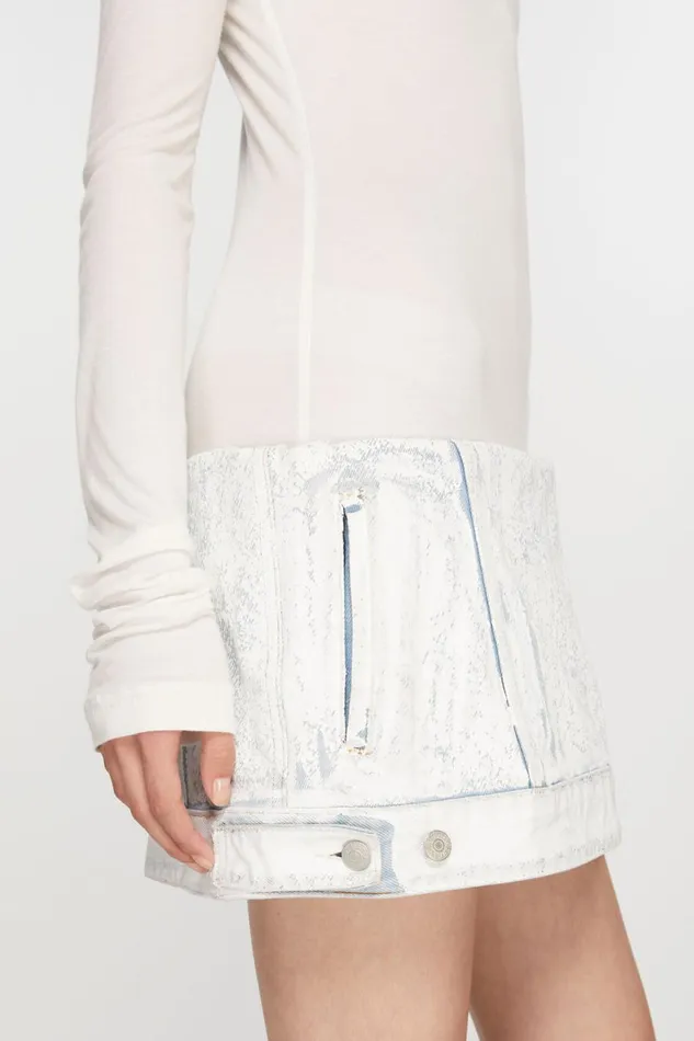 Women Dress Constructed Skirt Whitelight Blue Acne Studios Dresses