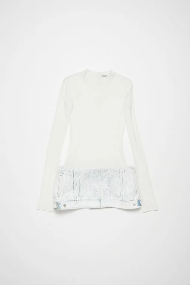 Women Dress Constructed Skirt Whitelight Blue Acne Studios Dresses