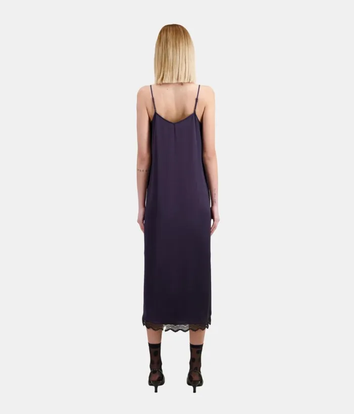 Women Dresses and Jumpsuits THE KOOPLES Long Navy Blue Slip Dress Women Dresses and Jumpsuits THE KOOPLES Long Navy Blue Slip Dress
