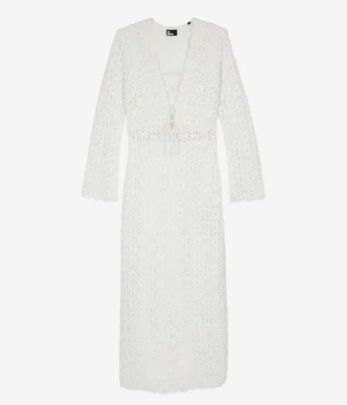 Women Dresses and Jumpsuits THE KOOPLES Long White Guipure Dress