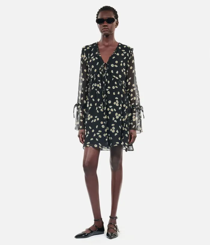 Women Dresses and Jumpsuits THE KOOPLES Printed Silk Short Dress
