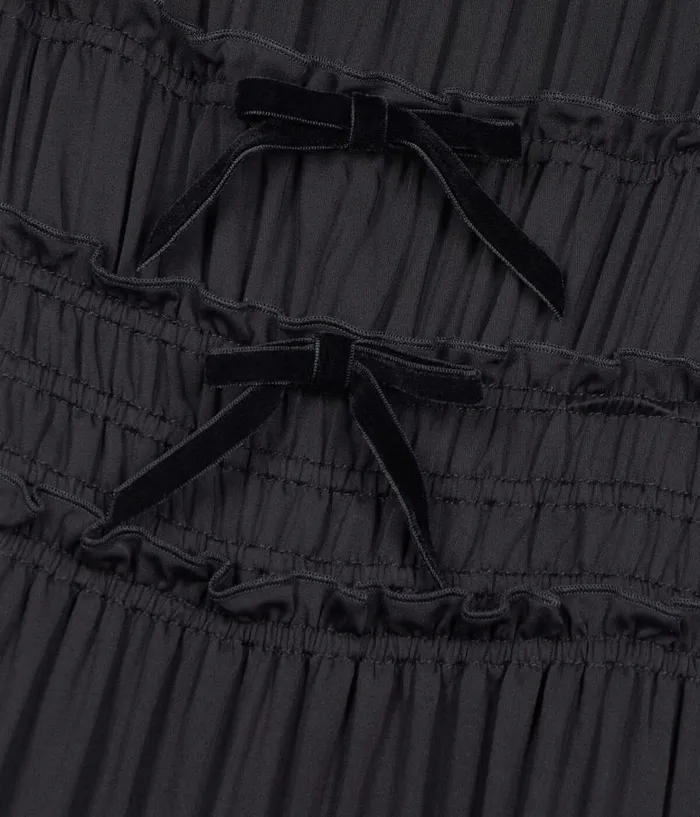 Women Dresses and Jumpsuits THE KOOPLES Short Black Dress With Bows Women Dresses and Jumpsuits THE KOOPLES Short Black Dress With Bows