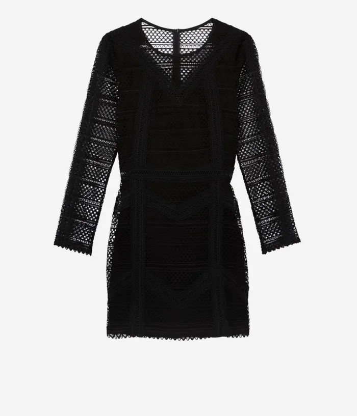 Women Dresses and Jumpsuits THE KOOPLES Short Black Guipure Dress