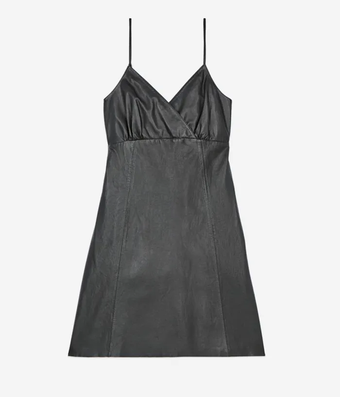 Women Dresses and Jumpsuits THE KOOPLES Short Black Leather Dress Women Dresses and Jumpsuits THE KOOPLES Short Black Leather Dress