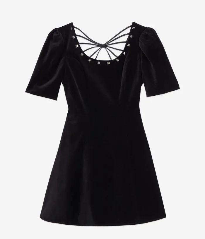 Women Dresses and Jumpsuits THE KOOPLES Short Black Velvet Dress Women Dresses and Jumpsuits THE KOOPLES Short Black Velvet Dress