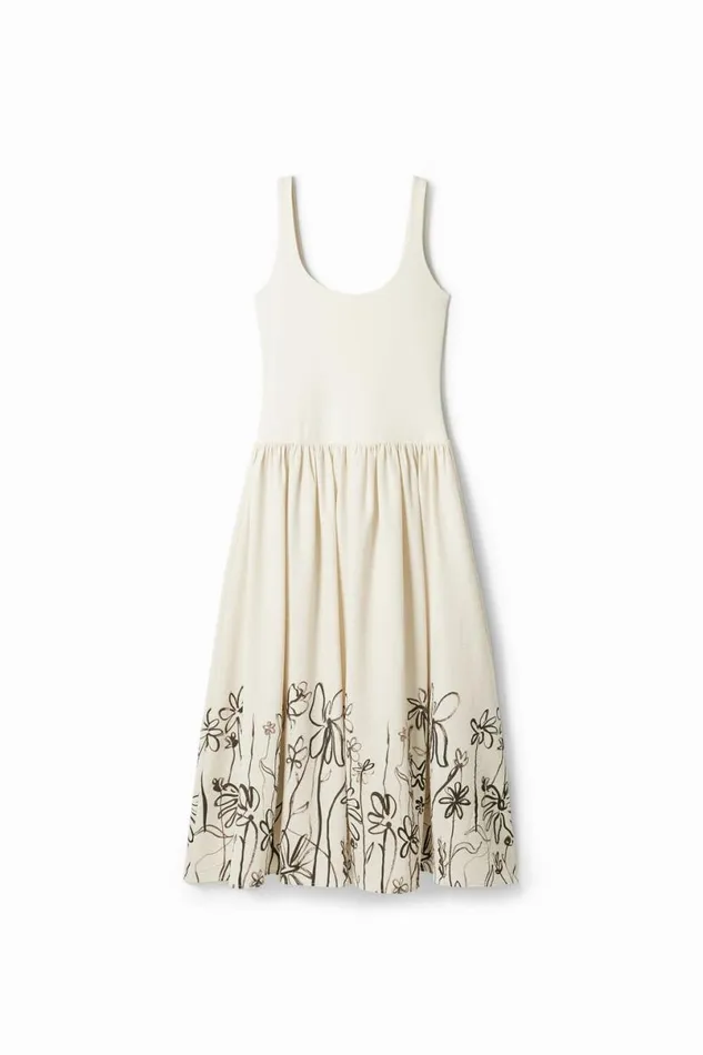 Women Dresses And Jumpsuits Desigual Floral Flared Midi Dress