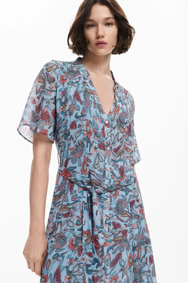 Women Dresses And Jumpsuits Desigual Floral Print Midi Dress