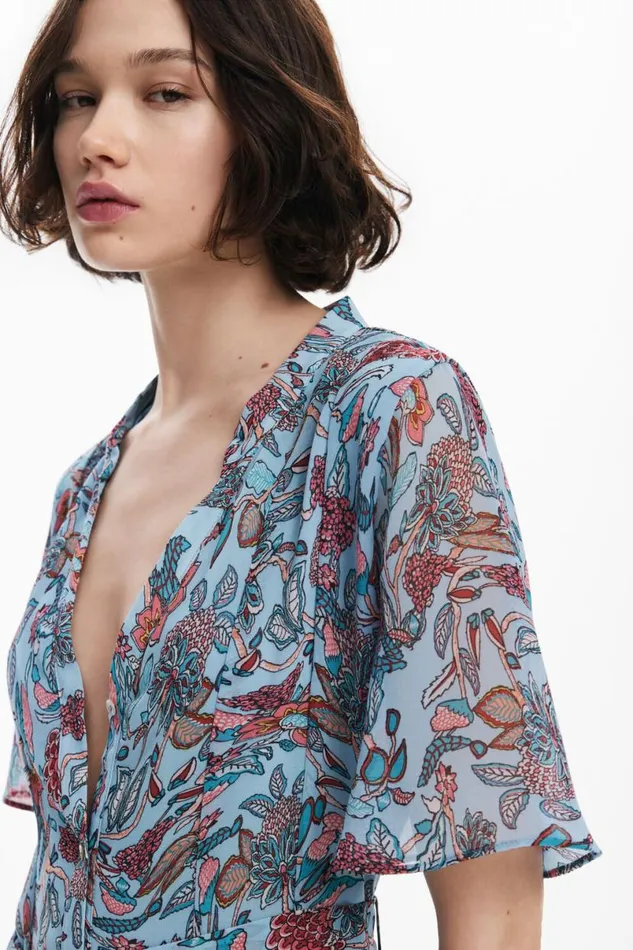Women Dresses And Jumpsuits Desigual Floral Print Midi Dress
