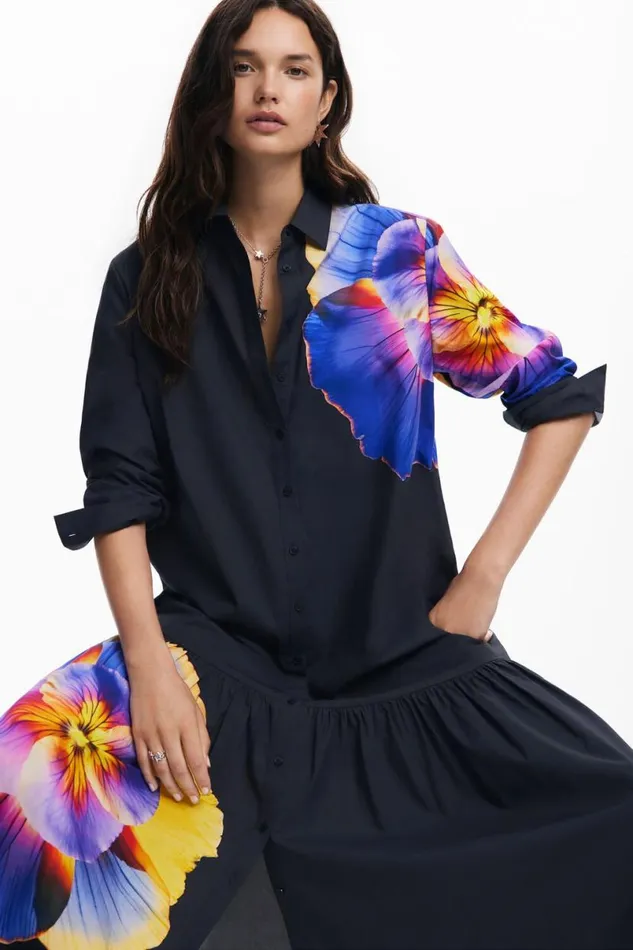 Women Dresses And Jumpsuits Desigual Floral Shirt Dress M Christian Lacroix