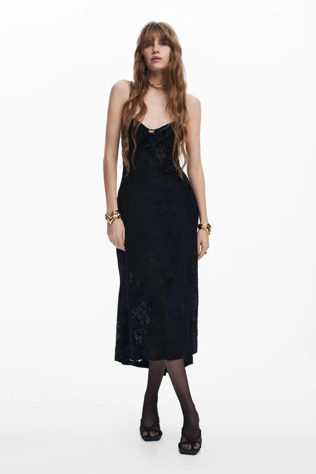 Women Dresses And Jumpsuits Desigual Lingerie Midi Dress