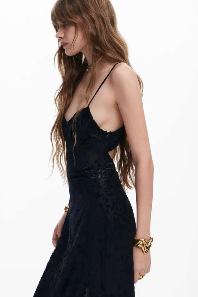 Women Dresses And Jumpsuits Desigual Lingerie Midi Dress