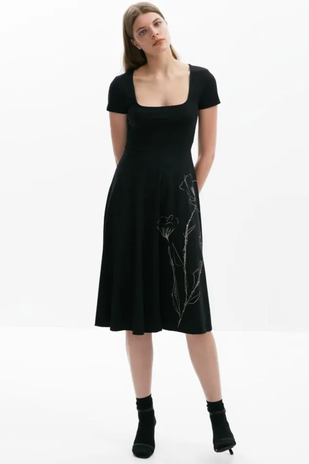 Women Dresses And Jumpsuits Desigual Lowcut Midi Dress
