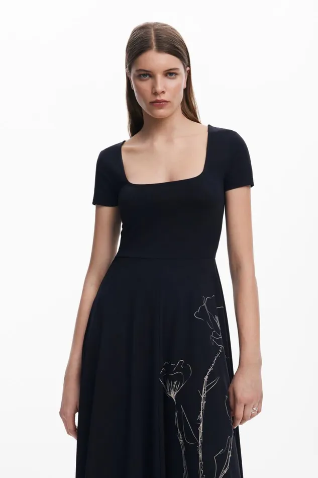Women Dresses And Jumpsuits Desigual Lowcut Midi Dress