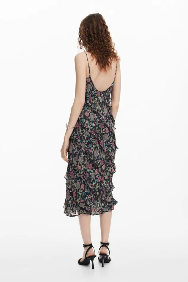 Women Dresses And Jumpsuits Desigual Midi Dress With Ruffles