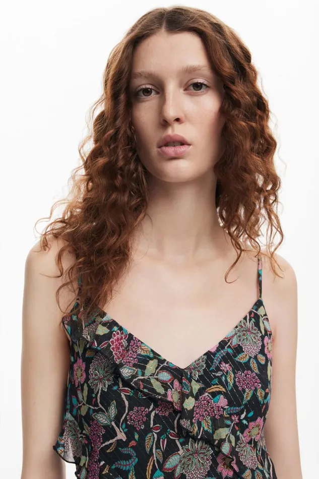 Women Dresses And Jumpsuits Desigual Midi Dress With Ruffles