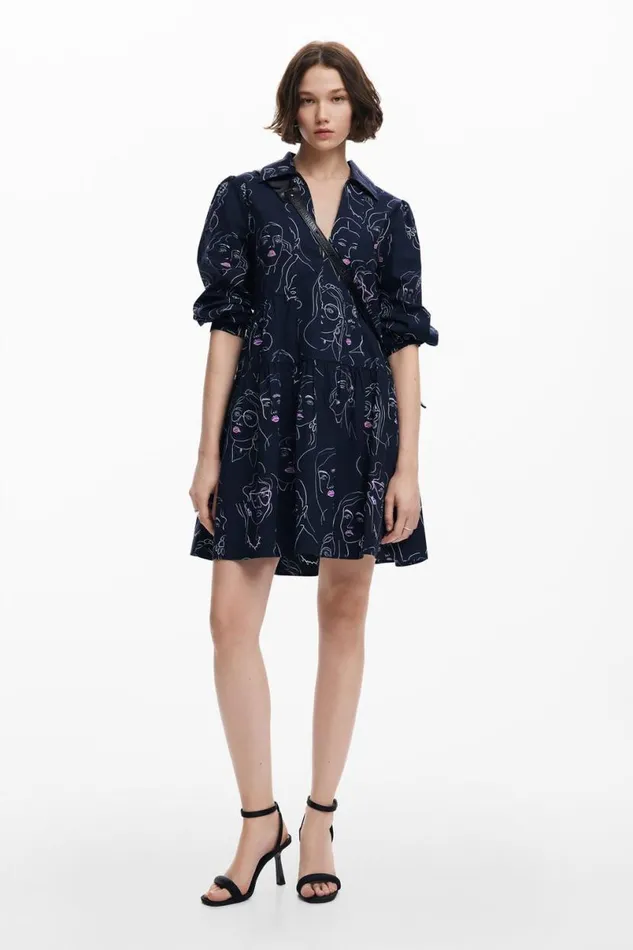Women Dresses And Jumpsuits Desigual Mini Dress With Faces