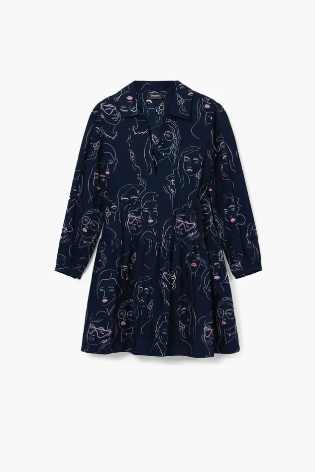 Women Dresses And Jumpsuits Desigual Mini Dress With Faces