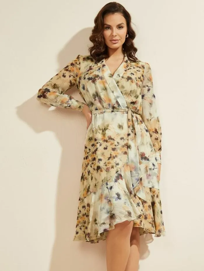 Women Dresses Marciano Floral Blush Midi Dress Floral Blush Print