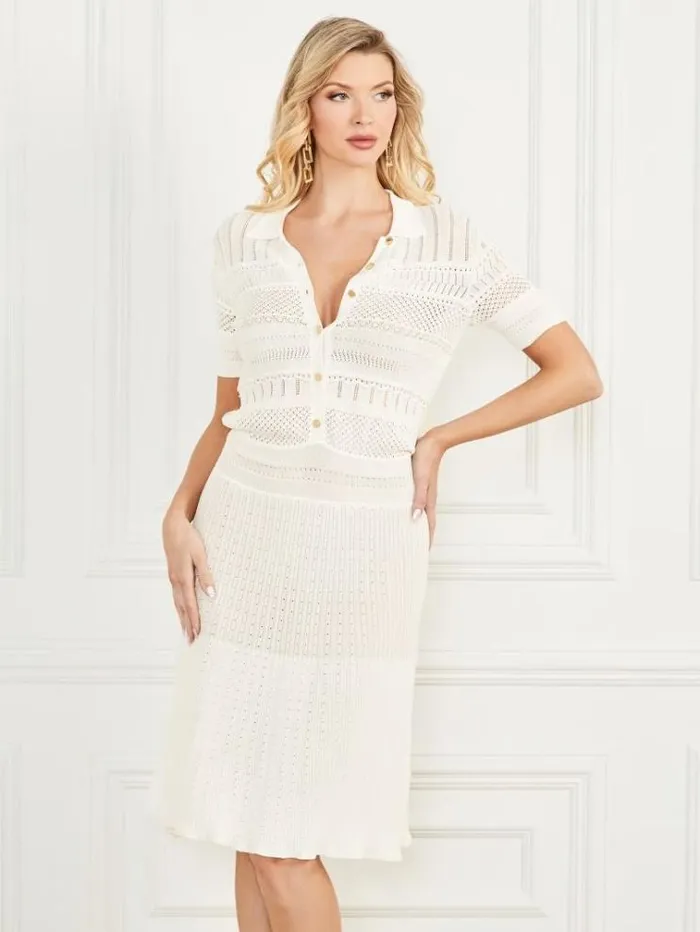Women Dresses Marciano Janelle Sweater Dress Pale Pearl