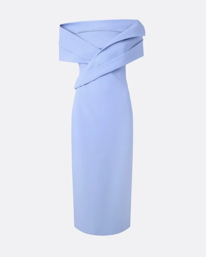 Women Dresses Safiyaa Iana Carolina Blue Midi Dress Carolina Blue