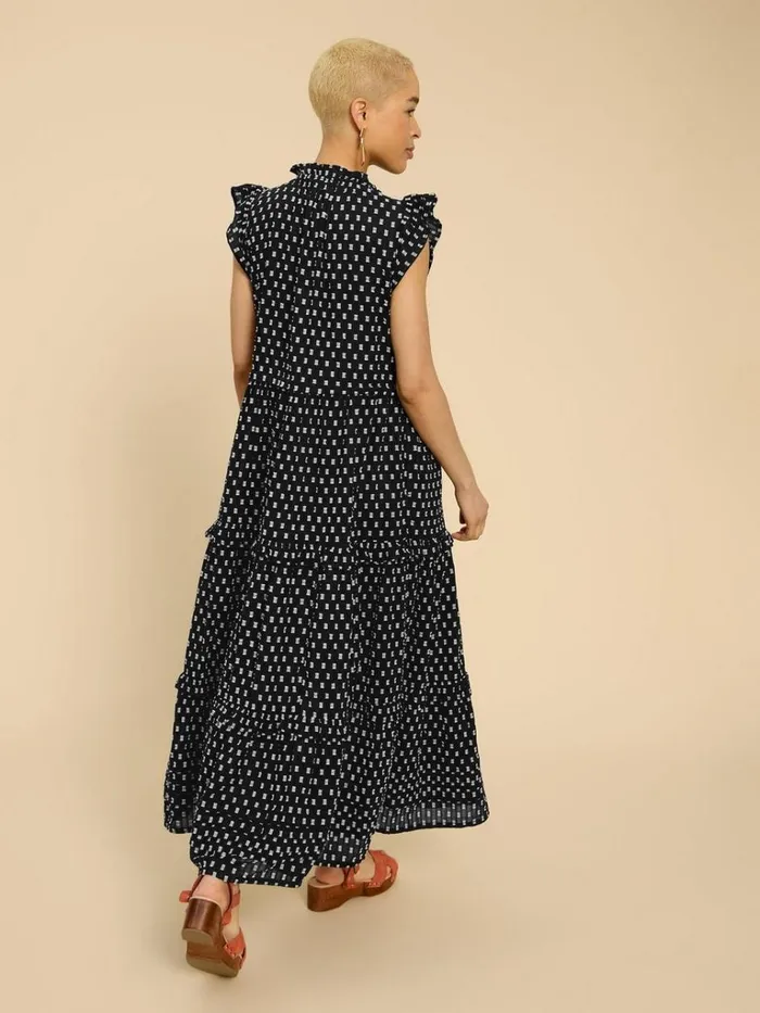 Women DRESSES White Stuff Rosie Cotton Maxi Dress Black Multi Women DRESSES White Stuff Rosie Cotton Maxi Dress Black Multi