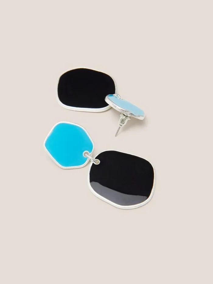 Women EARRINGS White Stuff Calia Enamel Earring Blue Multi