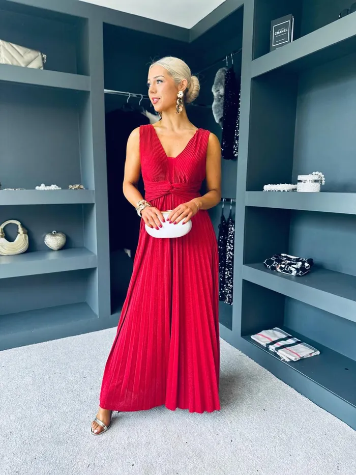 Women Evening Dress Canella Lane Hazel Occasion Maxi Dress Ruby