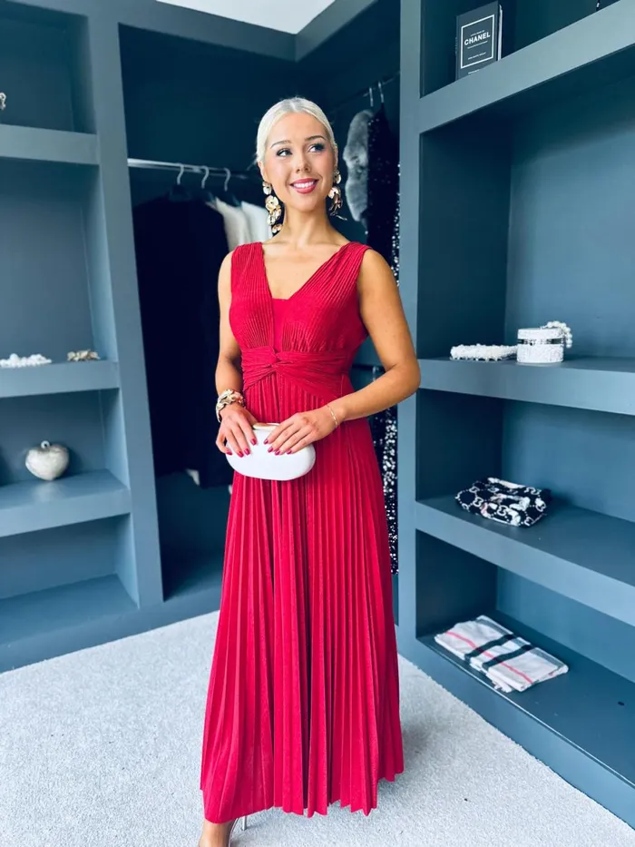 Women Evening Dress Canella Lane Hazel Occasion Maxi Dress Ruby