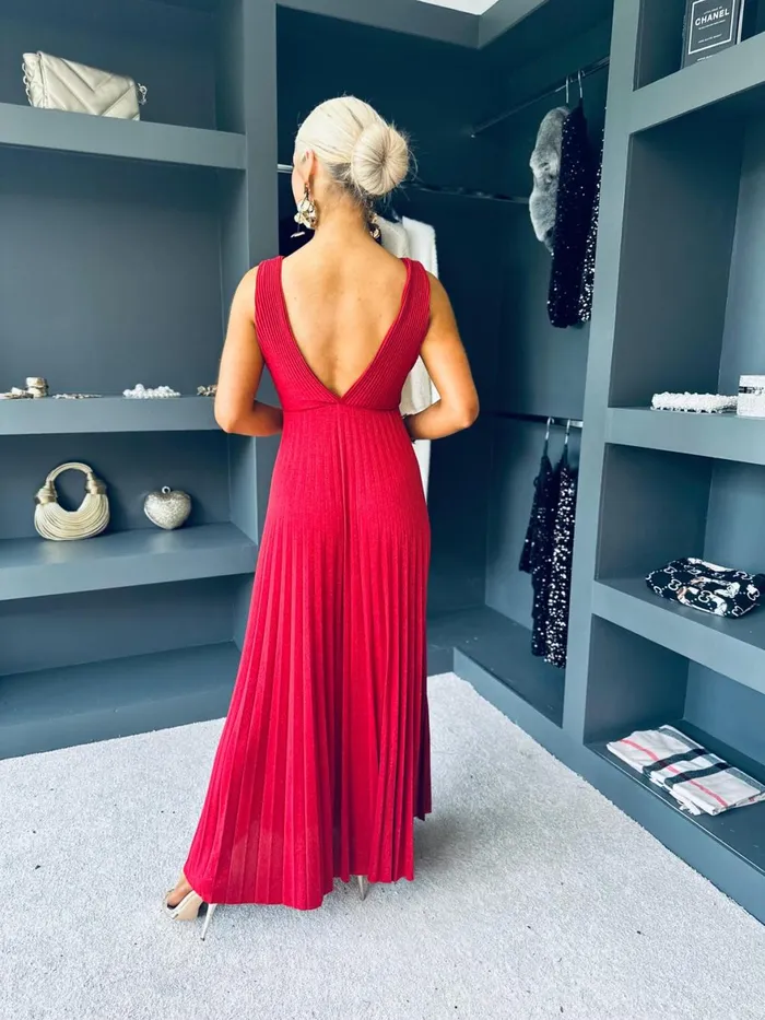 Women Evening Dress Canella Lane Hazel Occasion Maxi Dress Ruby