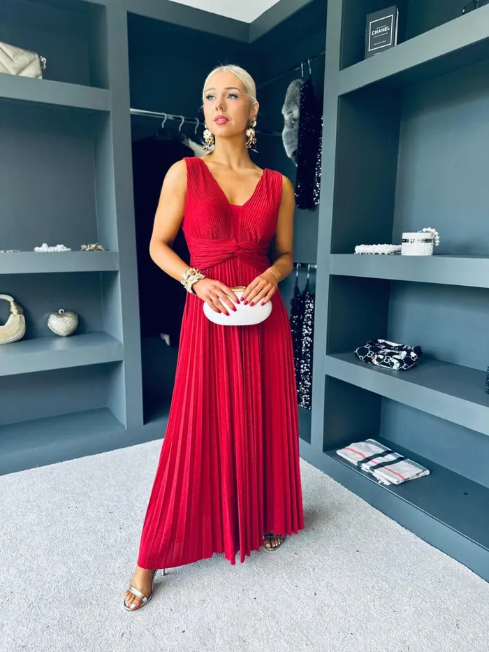 Women Evening Dress Canella Lane Hazel Occasion Maxi Dress Ruby