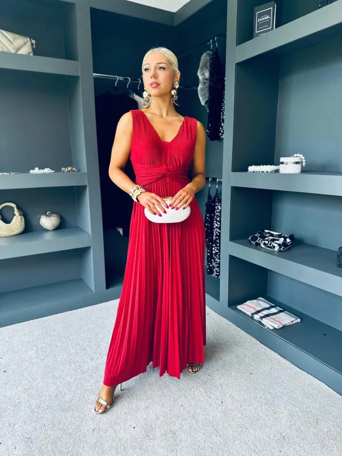 Women Evening Dress Canella Lane Hazel Occasion Maxi Dress Ruby