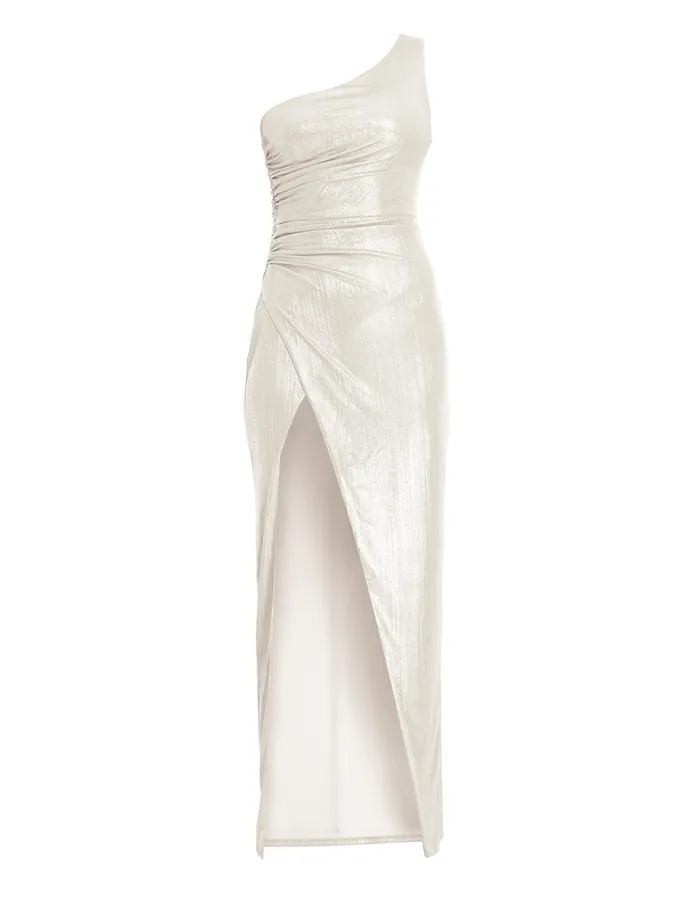 Women Evening Dresses and Gowns BCBG Leoni One Shoulder Dress Gardenia