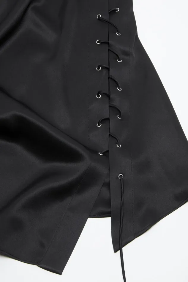 Women Fringe Wrap Blouse Black Acne Studios Shirts and Blouses