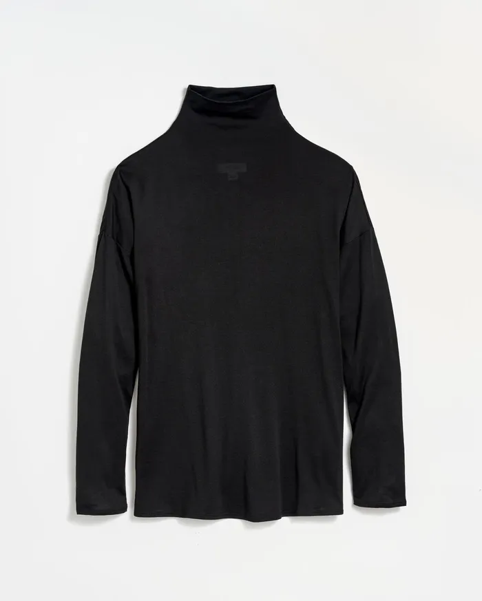 Women Funnel Neck Knit Black Billy Reid Sweaters and Knits