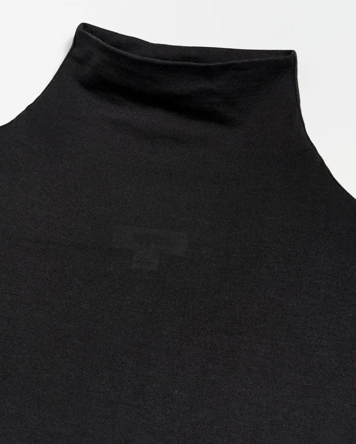 Women Funnel Neck Knit Black Billy Reid Sweaters and Knits
